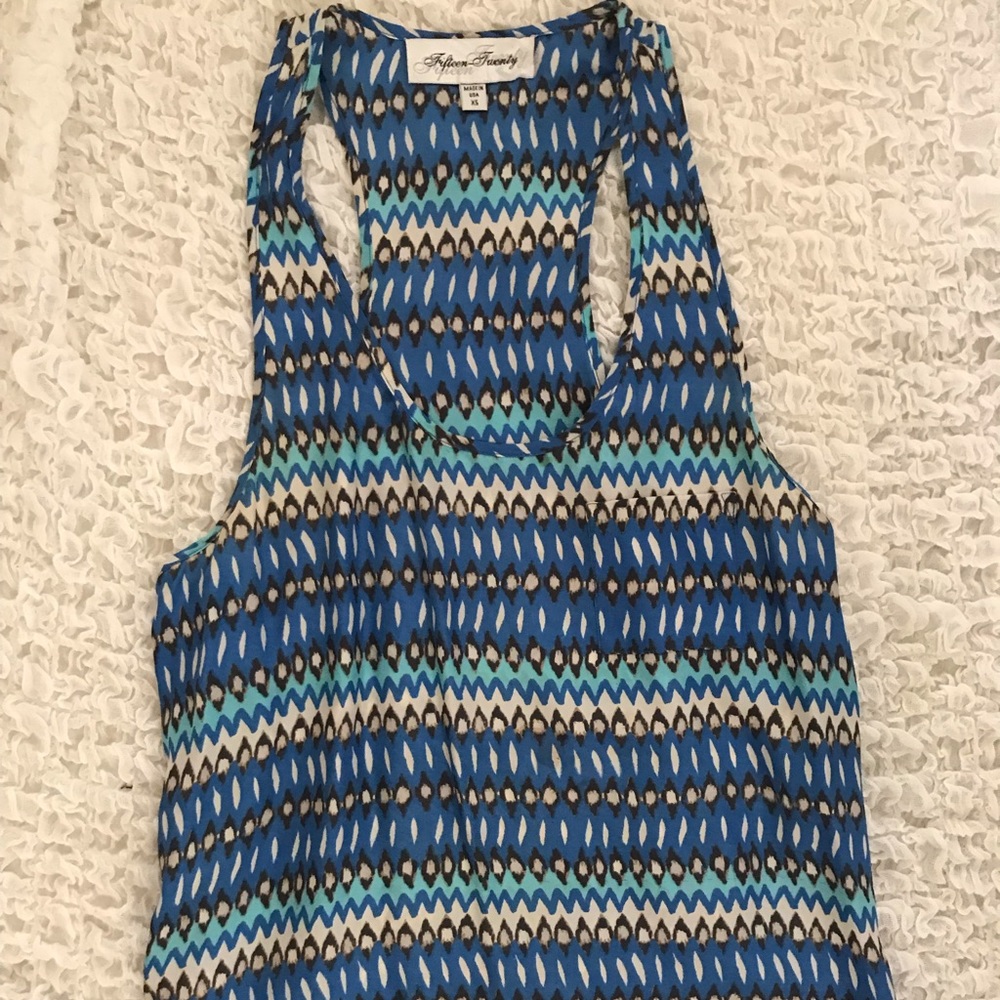 fifteen twenty 100% silk tank